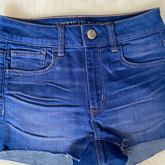 America Eagle Denim Shorts - Hi-Rise - Picture 2 of 4